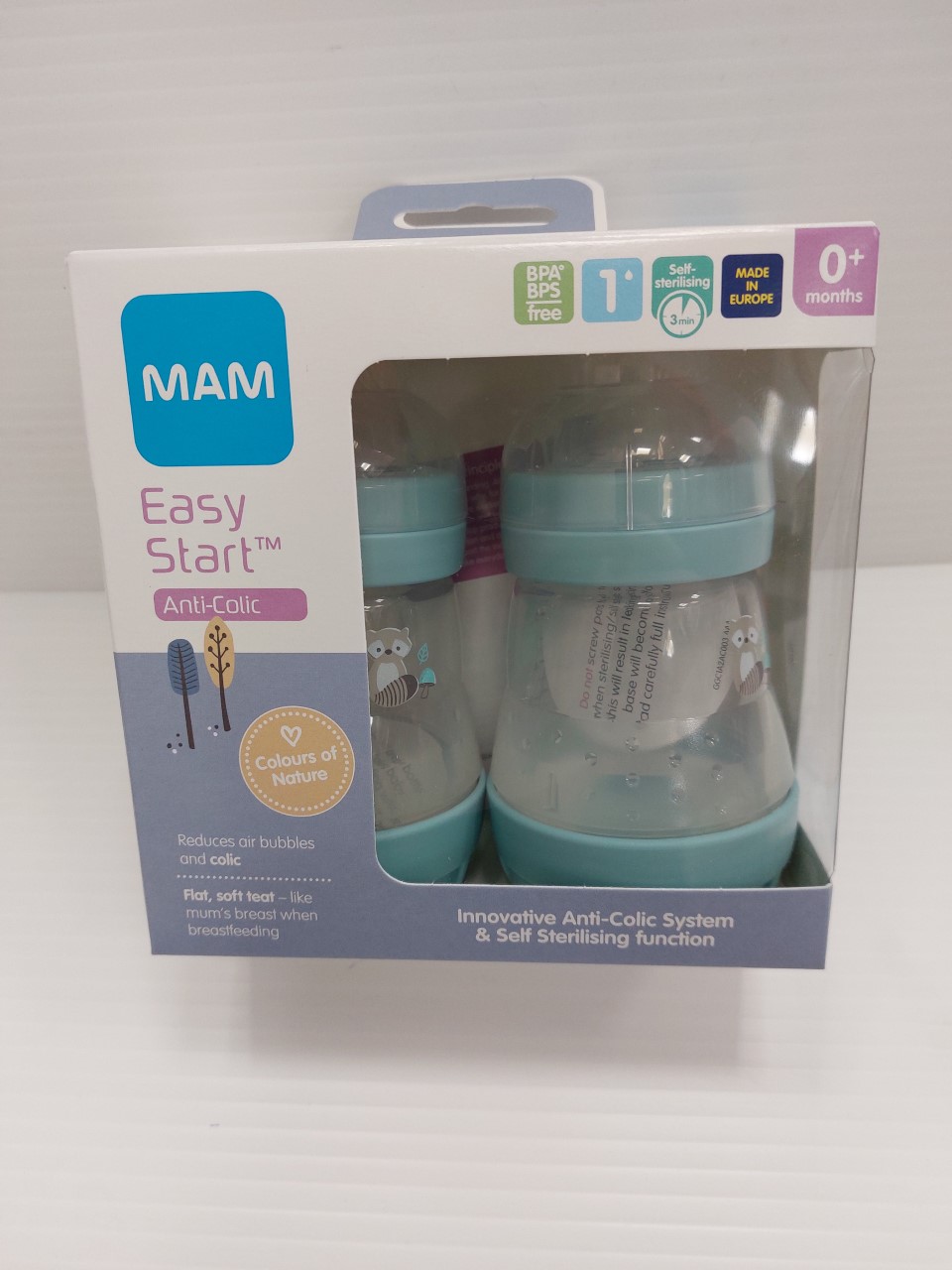 MAM Easy Start Anti Colic 2 x 160ml Bottle Colours - Best For Baby